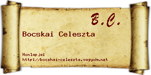 Bocskai Celeszta névjegykártya